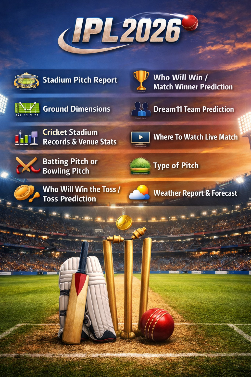 Today ipl match pitch report